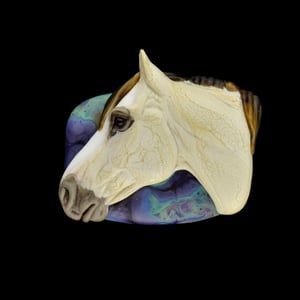 Image of XXL. Rasa Stallion - Flamework Glass Sculpture Bead