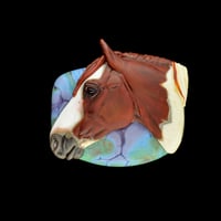 Image 1 of XXL. Booker - Pinto Quarter Horse - Flamework Glass Sculpture Bead