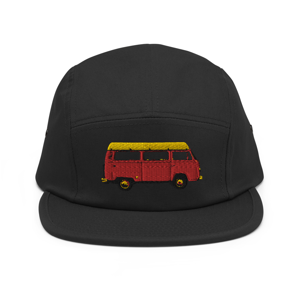 LTC 5 PANEL CAP - RED-YELLOW BUS LOGO