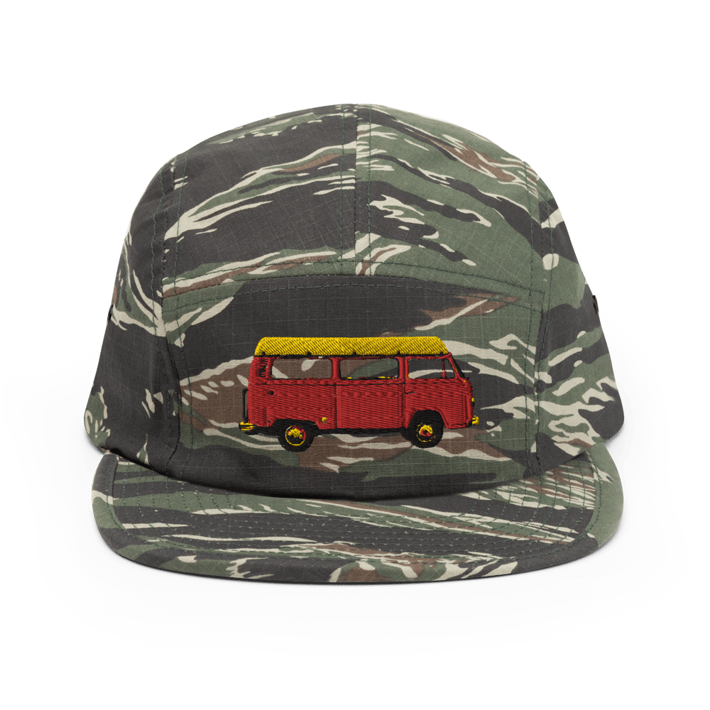 LTC 5 PANEL CAP - RED-YELLOW BUS LOGO