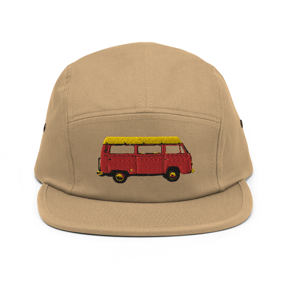 LTC 5 PANEL CAP - RED-YELLOW BUS LOGO