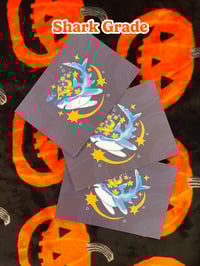 Image 2 of Blue Shark Wizard 5"x7" Postcard