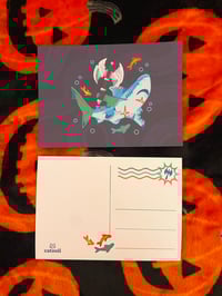 Image 2 of Bull Shark Barbarian 5"x7" Postcard