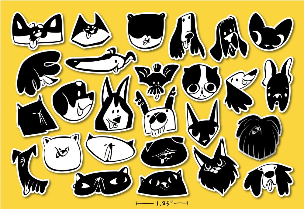Image of Dogs and Cats Sticker Sheet