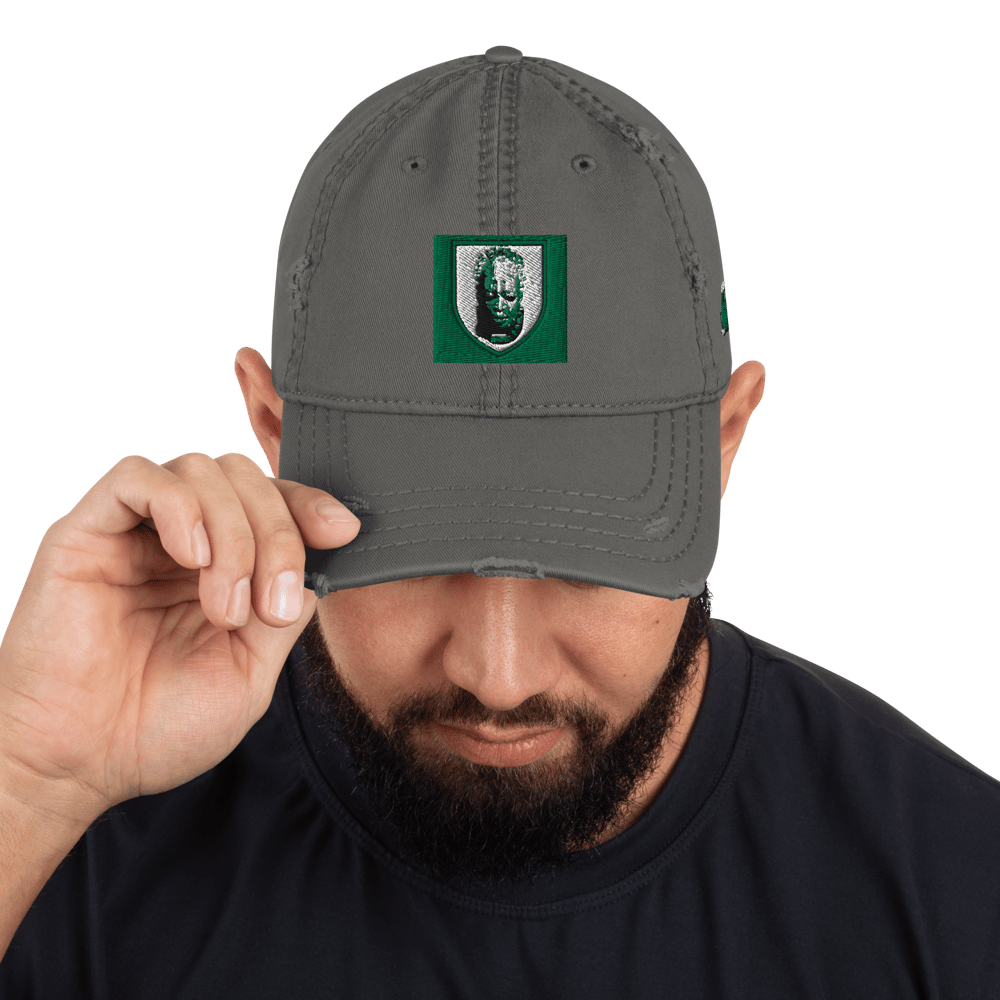 DISTRESSED GREEN MASK - LTC FESTAC MASK HAT COLLECTION