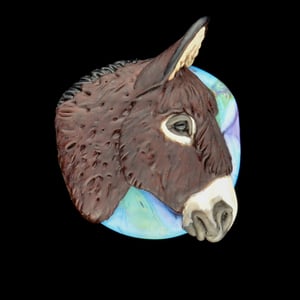 Image of XXL. Sweet Chocolate Brown Burro - Flamework Glass Sculpture Bead
