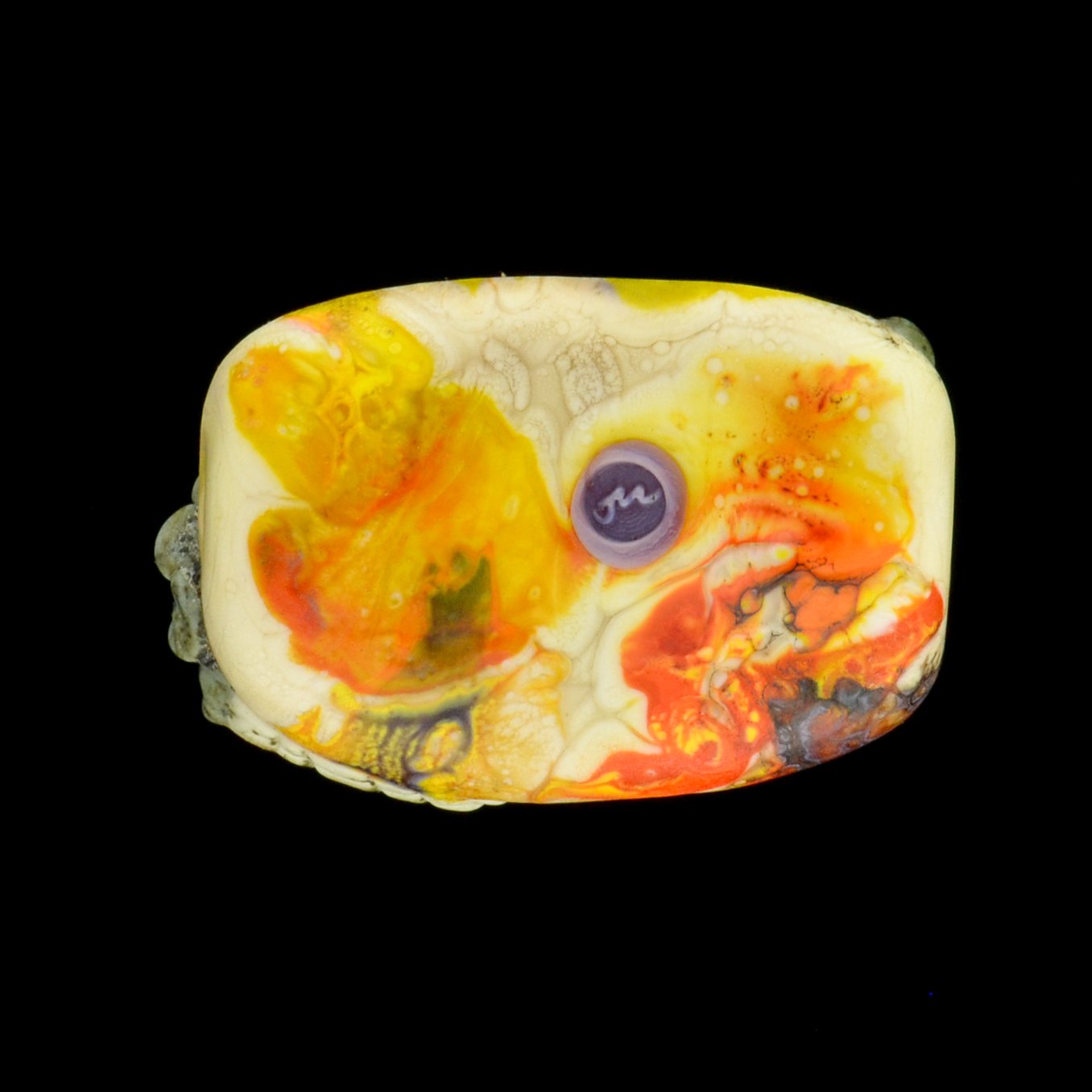 XL. Sunning Alligator - Flamework Sculpture Bead | Joy Munshower