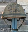 Vietnam M-1 Helmet 1966 liner Mitchell Cover sweatband. LBJ'S HIRED GUN's