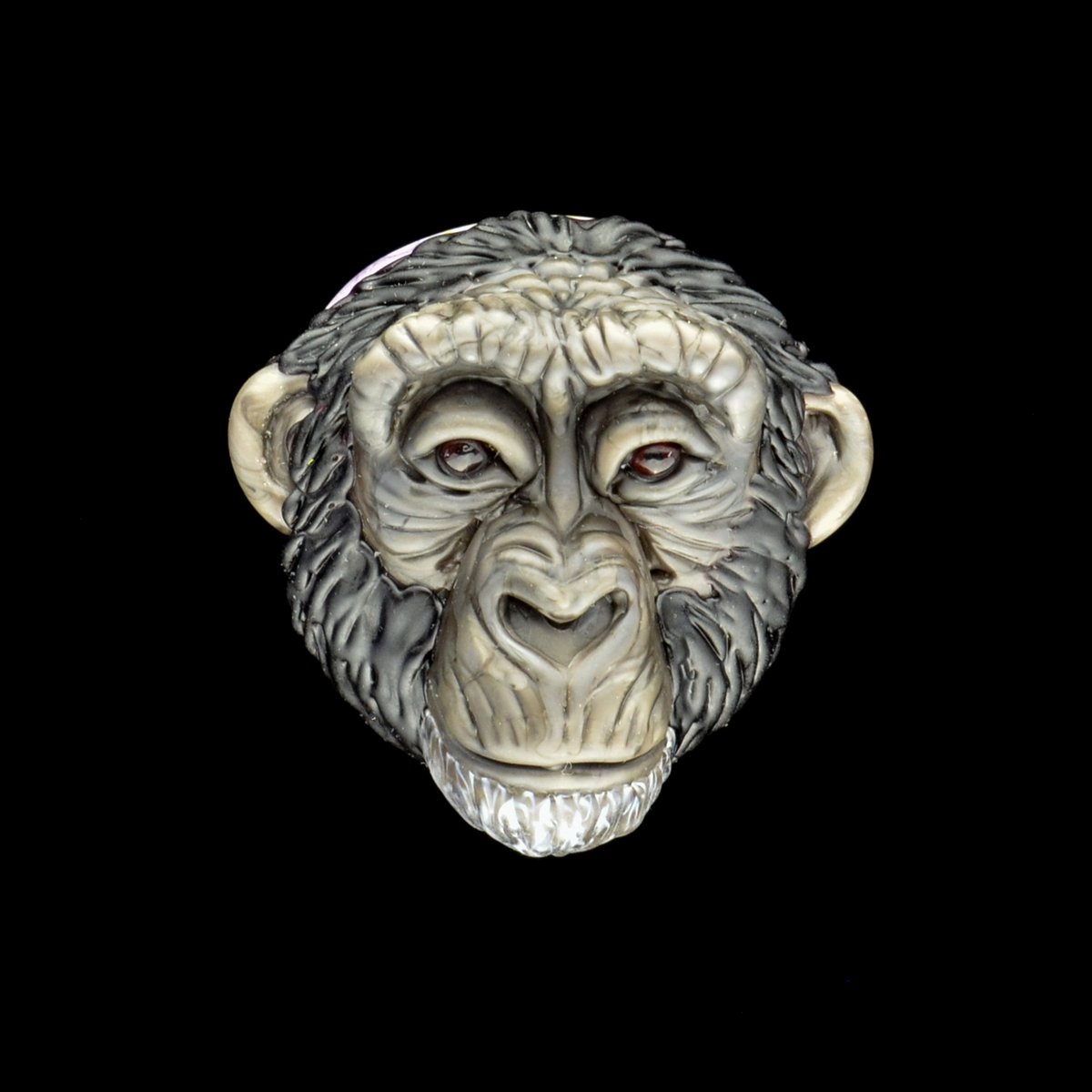 Image of XXL. Bonobo Chimp - Flamework Glass Sculpture Bead