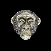 Image 1 of XXL. Bonobo Chimp - Flamework Glass Sculpture Bead