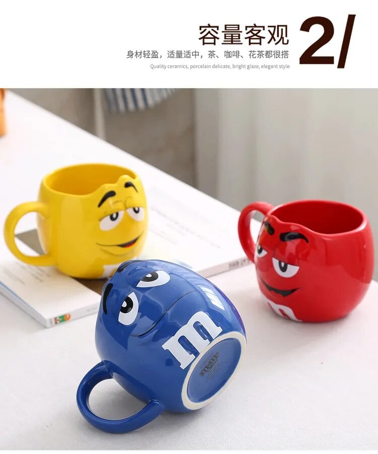 6pcs Genuine American M Chocolate Beans Mugs Ceramics tea Cups Coffee Mugs