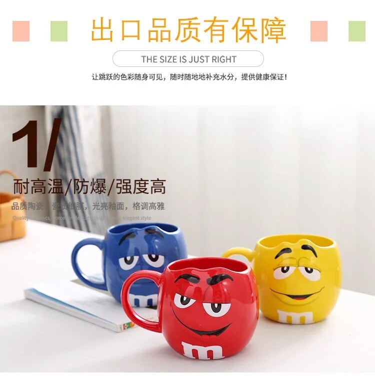 6pcs Genuine American M Chocolate Beans Mugs Ceramics tea Cups Coffee Mugs