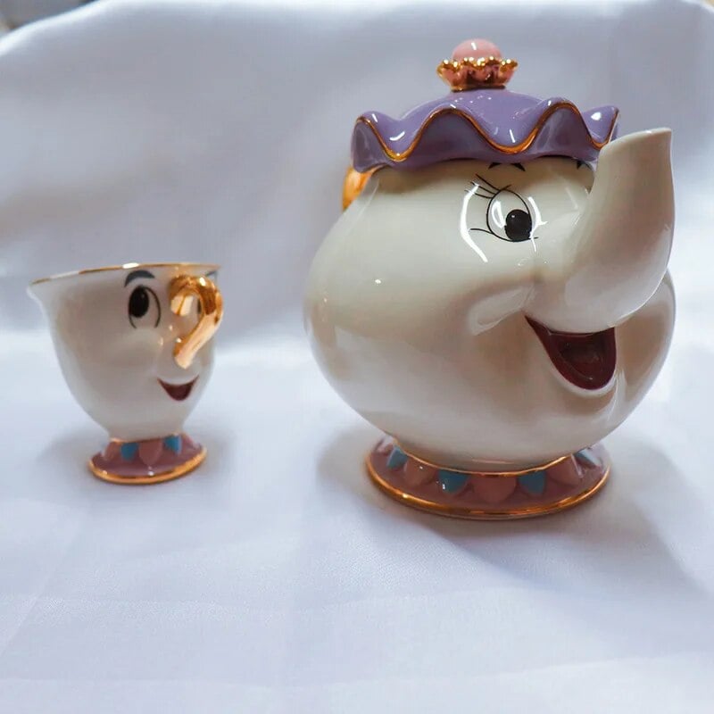 One Set Lovely Beauty And The Beast Mrs Potts Chip Coffee Tea Set