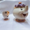 One Set Lovely Beauty And The Beast Mrs Potts Chip Coffee Tea Set