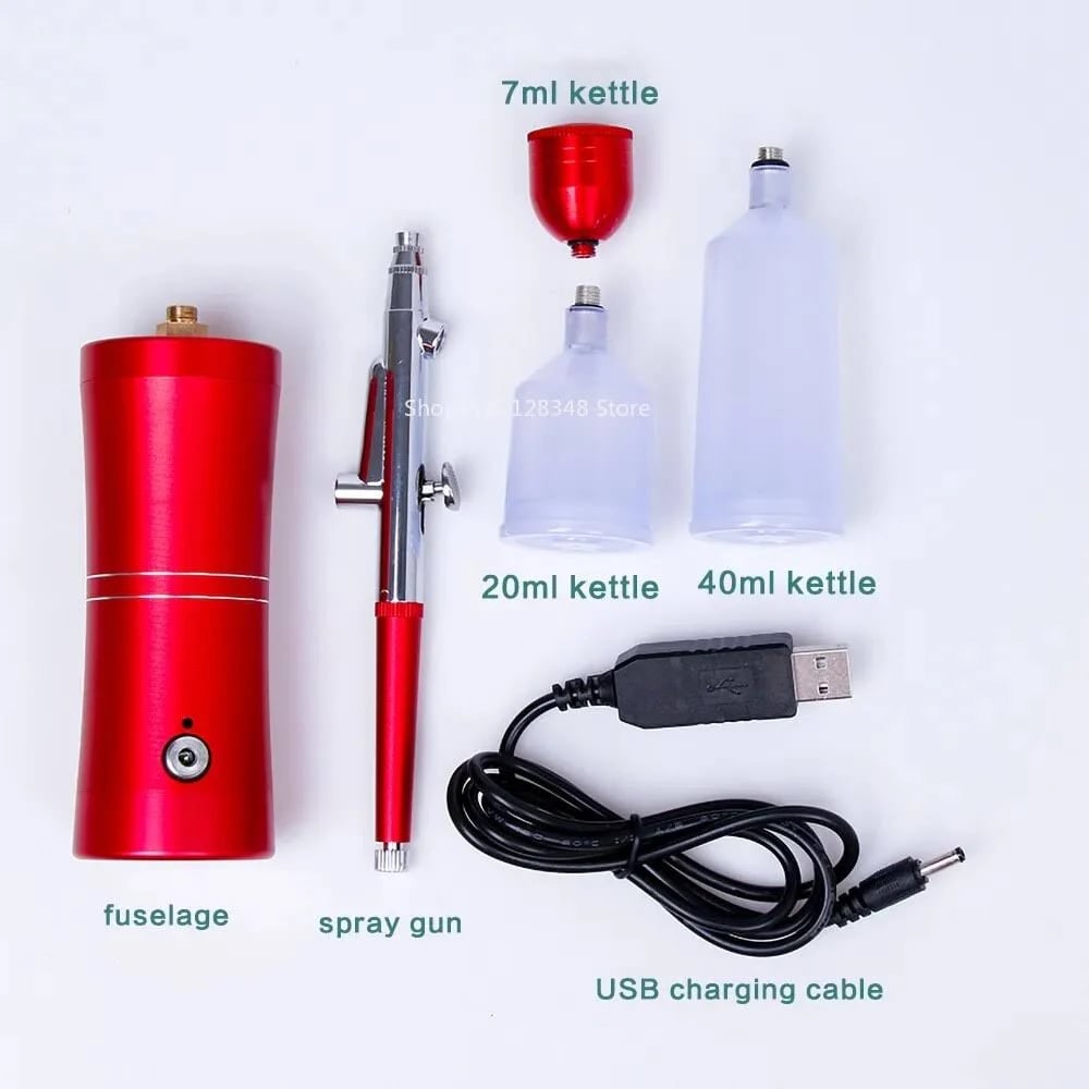 Ceramic Glazing Portable Spray Gun Set Air Pump Paint Spray 