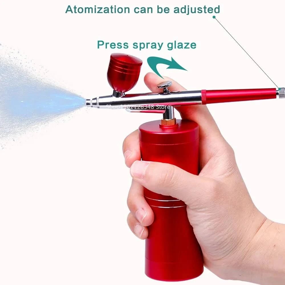 Ceramic Glazing Portable Spray Gun Set Air Pump Paint Spray 