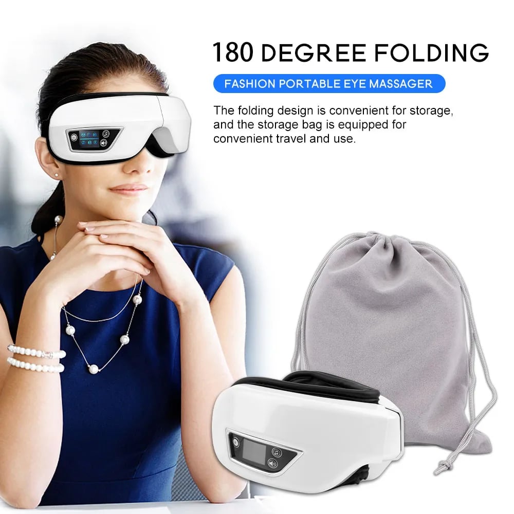 Eye Massager 6D Smart Airbag Vibration Eye Care Instrument Hot Compress Bluetooth