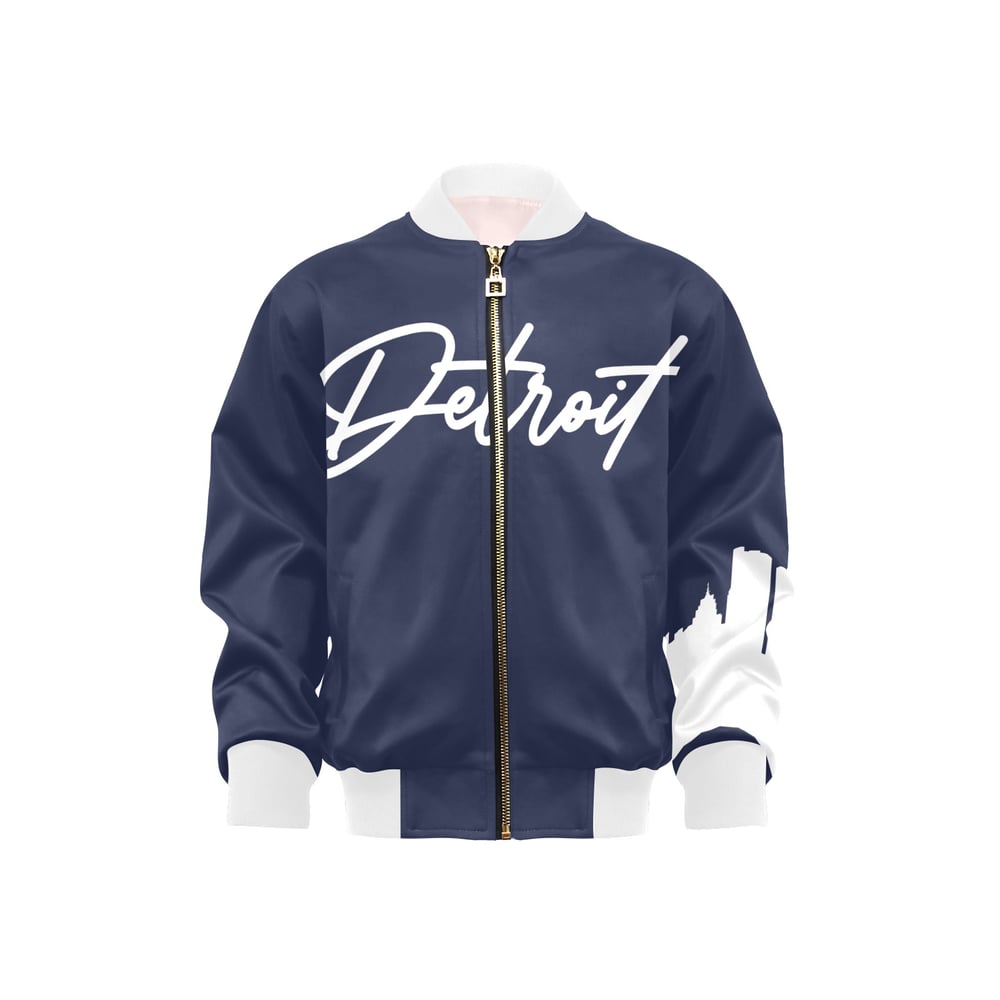 Image of Kids Printed Detroit Jacket Navy