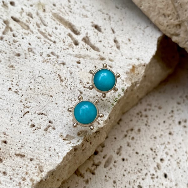 Image of GRACE STUDS AMAZONITE