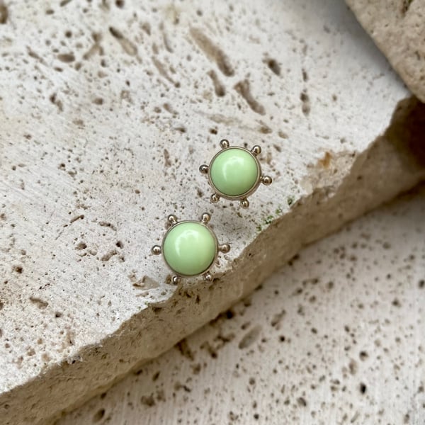 Image of GRACE STUDS CHRYSOPRASE