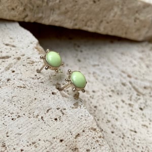 Image of GRACE STUDS CHRYSOPRASE