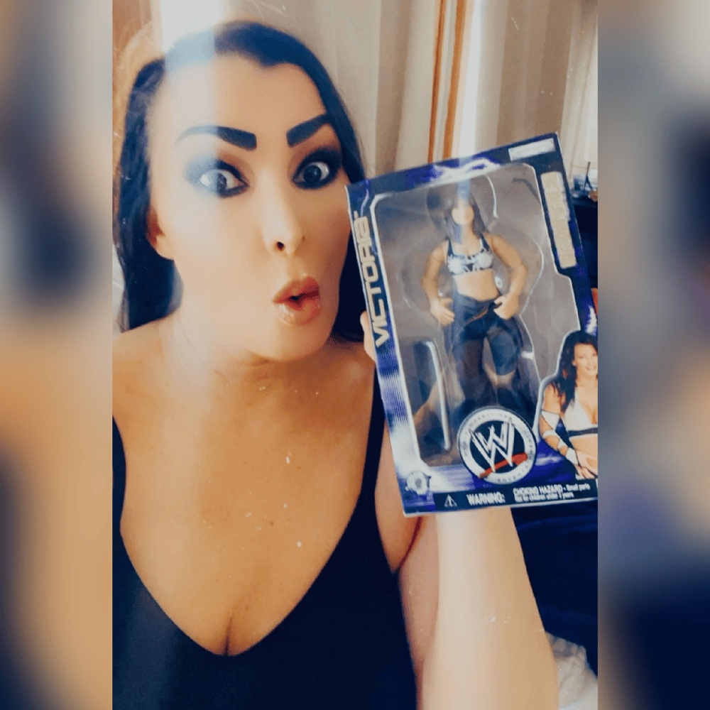 WWE Jakks Pacific RARE Victoria Action Figure + Free Signed 8x8 + Free Kiss Card