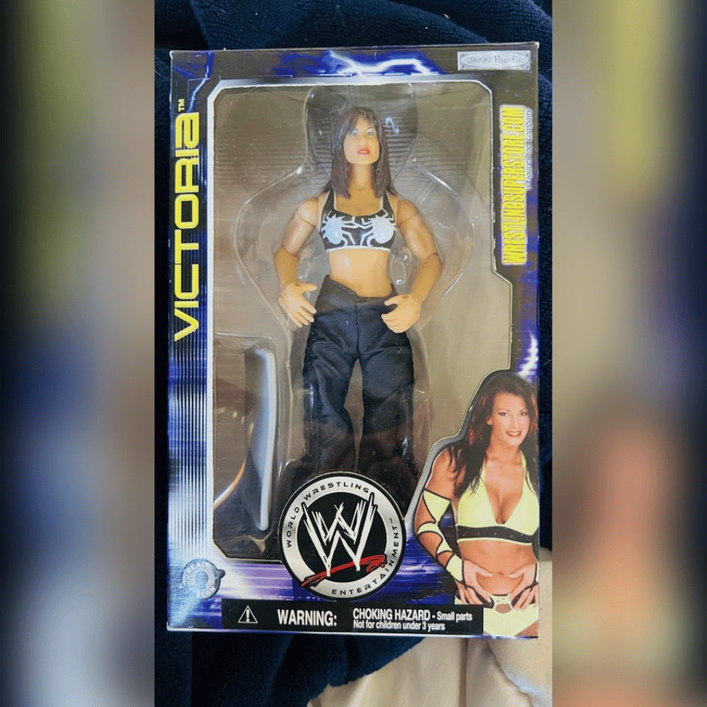 WWE Jakks Pacific RARE Victoria Action Figure + Free Signed 8x8 + Free Kiss Card