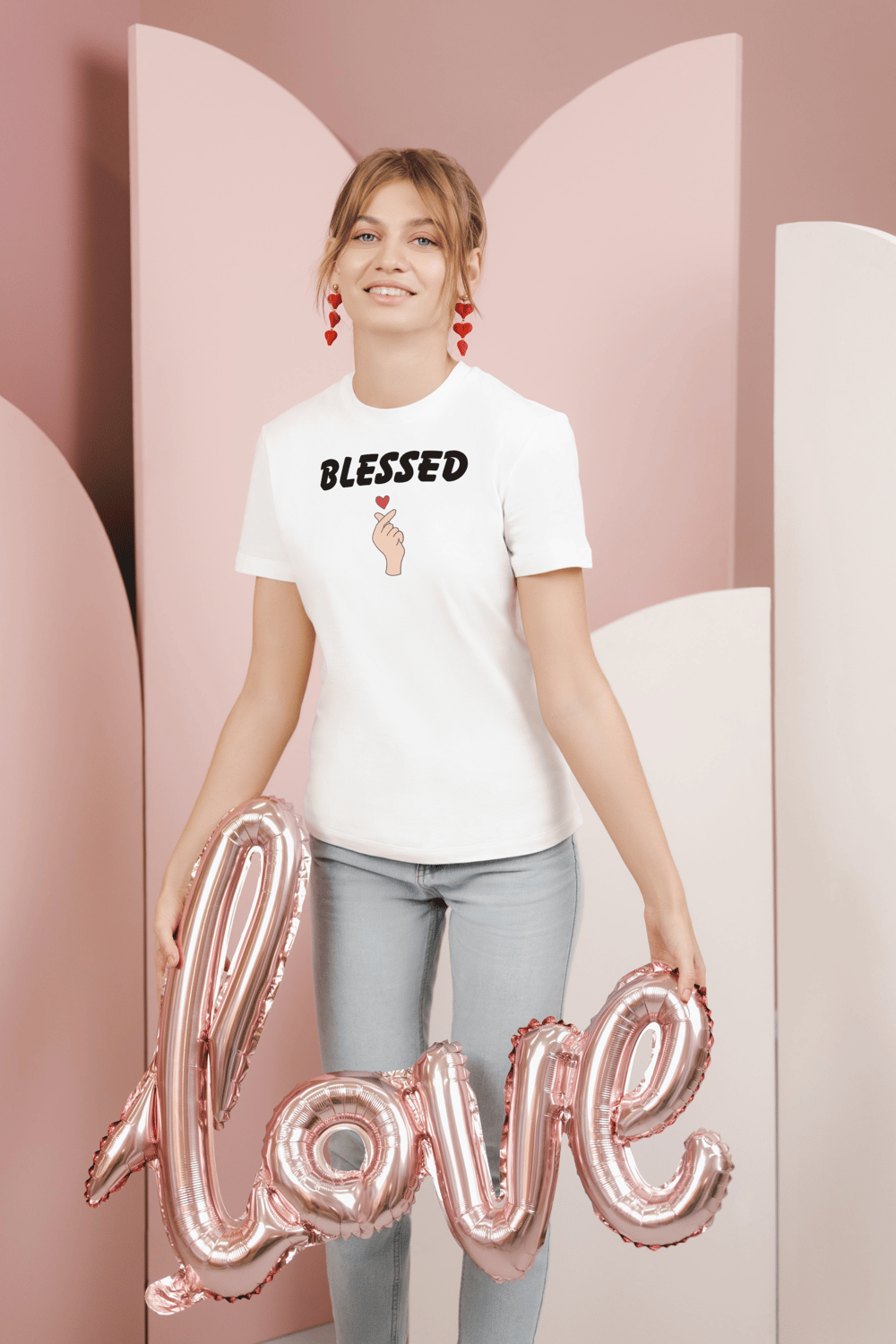 Image of Blessed unisex white t-shirt