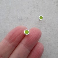 Image 3 of 5.5mm Silver Dot Studs in Wakabairo