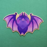 Image 1 of Purple Bat - Eco Friendly Die Cut Sticker