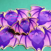 Image 5 of Purple Bat - Eco Friendly Die Cut Sticker
