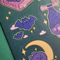 Image 3 of Magic Season - Bats and Black Cats - A6 Recycled Paper Sticker Sheet