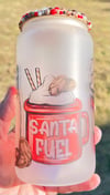 Santa Fuel Frosted Glass Can w/Bling lid