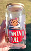 Santa Fuel - Clear Glass Can