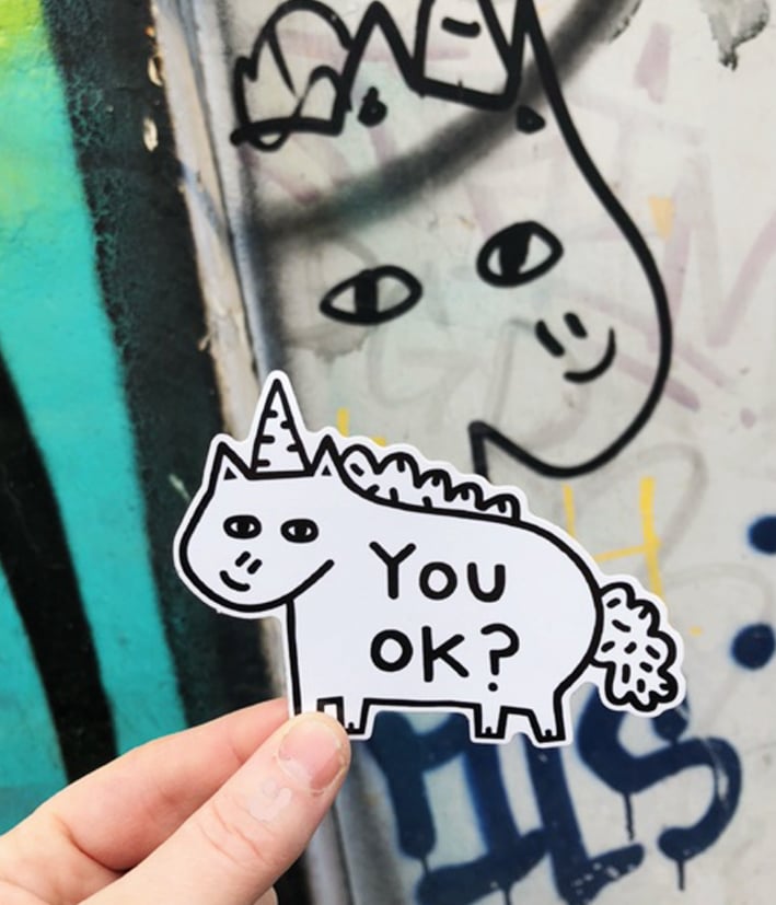 Image of You Ok Vinyl Sticker