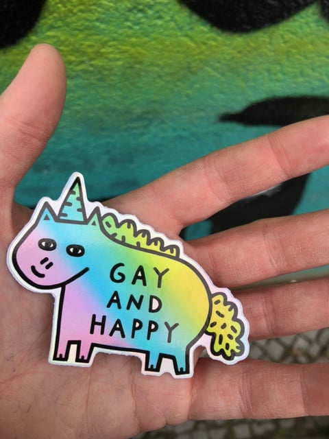 Image of Gay Rainbow Sticker