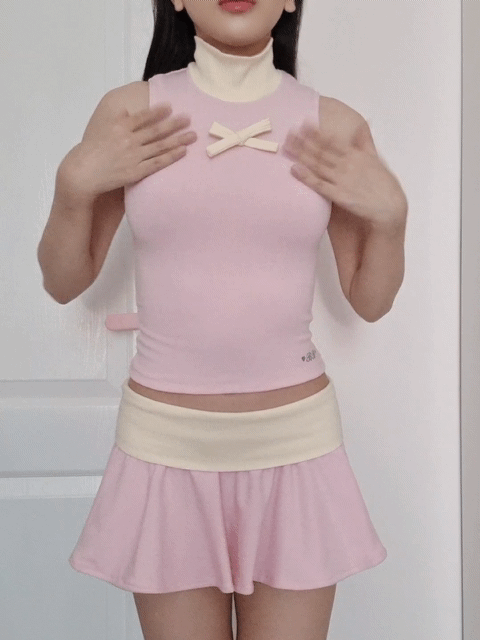 Strawberry & Cream Mock Neck Image 4