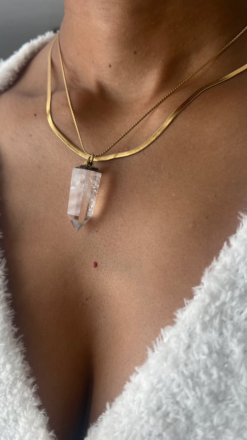 Image of BABY SOLEIL • Clear Quartz Necklace