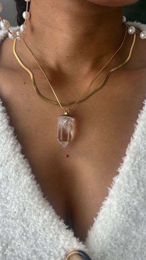 Image of BABY SOLEIL • Clear Quartz Necklace
