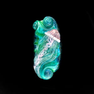 Image of XXL. Lilac Pink Sea Nettle Jellyfish - Lampwork Glass Sculpture Bead