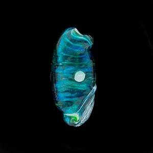 Image of XL. Sunny Orange Sea Nettle Jellyfish - Lampwork Glass Sculpture Bead