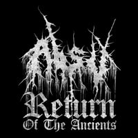Image 2 of ABSU - RETURN OF THE ANCIENTS T-SHIRT - VINTAGE TEXTURE PRINT (BLACK, BLUE, DARK HEATHER)