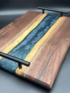 Macaw Blue/Green Epoxy River Charcuterie Board