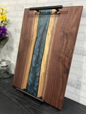 Macaw Blue/Green Epoxy River Charcuterie Board