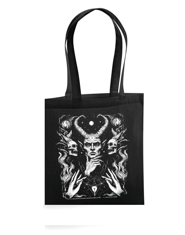 talking to the devil tote bag 