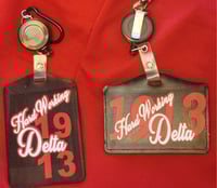 Image 1 of Hard Working Delta ID Badge (Horizontal or Vertical) 
