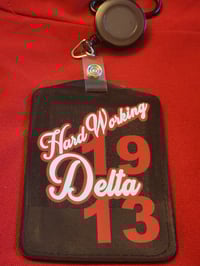 Image 3 of Hard Working Delta ID Badge (Horizontal or Vertical) 