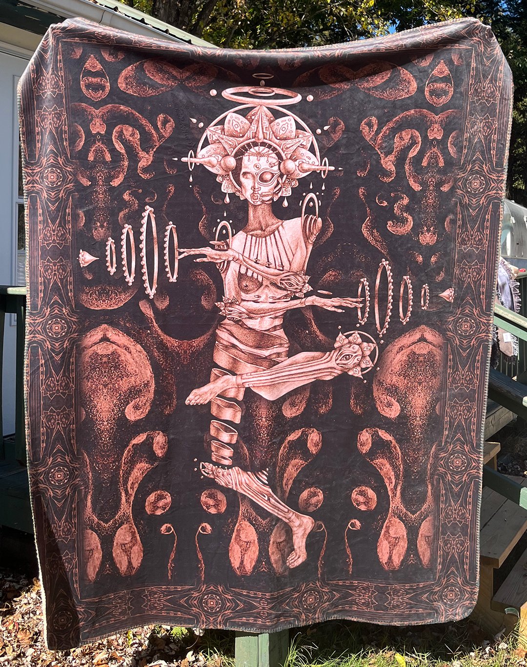 Image of "Enigma" (v2) Sherpa Blanket, colab w/ Rachel Schneider