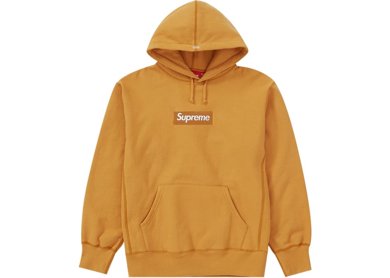 Supreme Box Logo Hoodie Light Mustard (FW21)