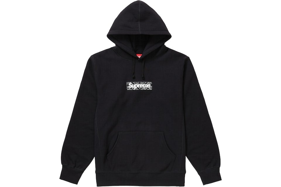 Supreme Bling Box Logo Hooded Sweatshirt Black Men's - SS22 - US